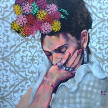 Картина под названием "Frida Pensativa 1" - Sycée, 6c, Подлинное произведение искусства, Акрил