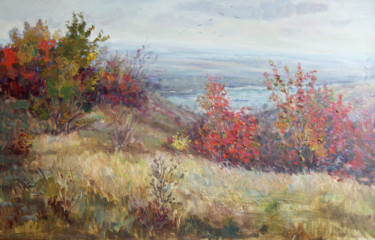 Painting titled "Осень в Раздорах (Д…" by Aleksandr Sychev, Original Artwork, Oil