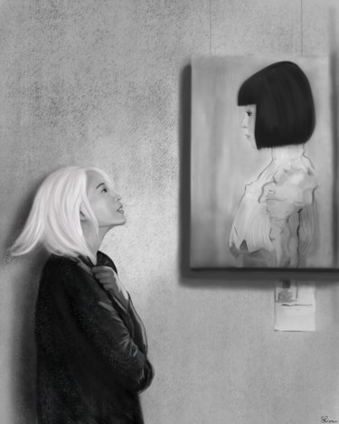 Digitale Kunst mit dem Titel "Art lover" von Anastasia Sycheva, Original-Kunstwerk, Digitale Malerei