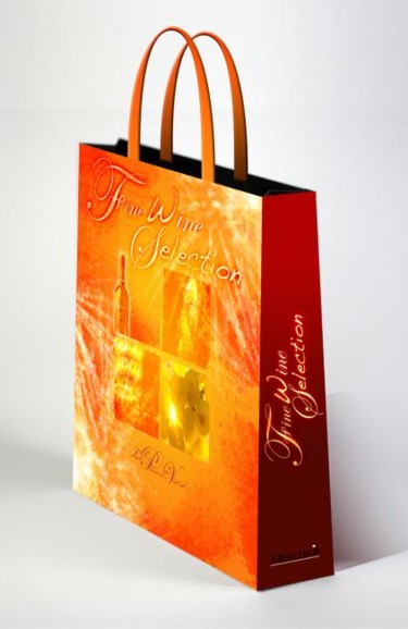 Arts numériques intitulée "Mercuris Wine Bag D…" par Ishen Design, Œuvre d'art originale