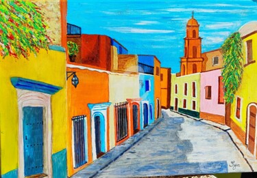Painting titled "2022-03-Ruelle de G…" by Sye, Original Artwork, Acrylic