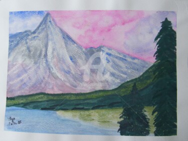 Painting titled "2014-35-pic-enneige" by Sye, Original Artwork, Watercolor