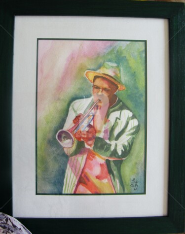 Peinture intitulée "2014-60-le-trompett…" par Sye, Œuvre d'art originale, Aquarelle