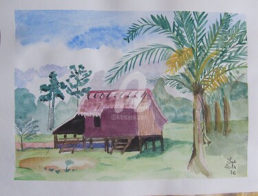 Painting titled "2014-76-ma-cabanE" by Sye, Original Artwork, Watercolor