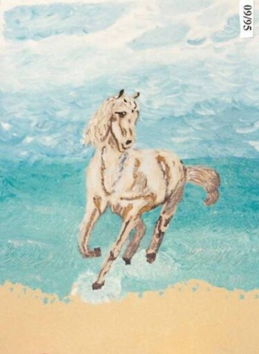 Painting titled "1995--03-Au galop" by Sye, Original Artwork, Oil