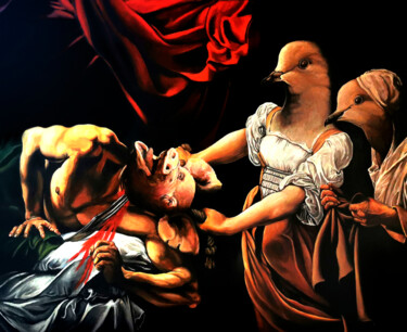 Pittura intitolato "ARTEMISIA ET JUDITH…" da Syl20, Opera d'arte originale, Acrilico