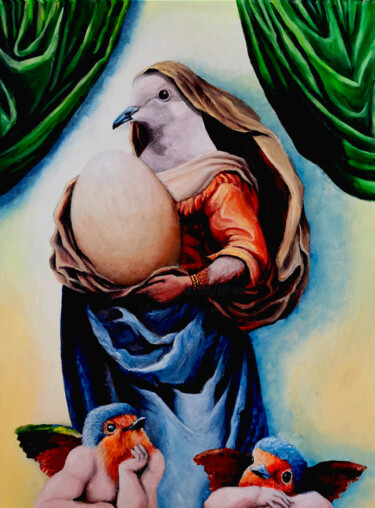 Pittura intitolato "MA MADONE SIXTINE" da Syl20, Opera d'arte originale, Acrilico