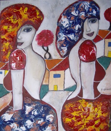 Картина под названием "Joie de vivre" - Sylvie Oliveri, Подлинное произведение искусства, Акрил