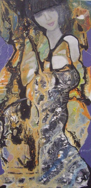 Peinture intitulée "Discrétion naturelle" par Sylvie Oliveri, Œuvre d'art originale, Acrylique