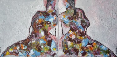 Pintura titulada "Deux et deux" por Sylvie Oliveri, Obra de arte original, Acrílico