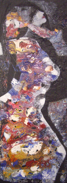 Painting titled "Expression corporel…" by Sylvie Oliveri, Original Artwork, Acrylic