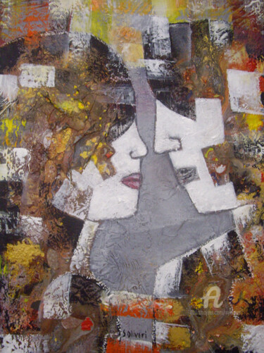 Malerei mit dem Titel "Complicité" von Sylvie Oliveri, Original-Kunstwerk, Acryl