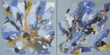 Peinture intitulée "Abstract 1 et 2" par Sylvie Oliveri, Œuvre d'art originale, Acrylique