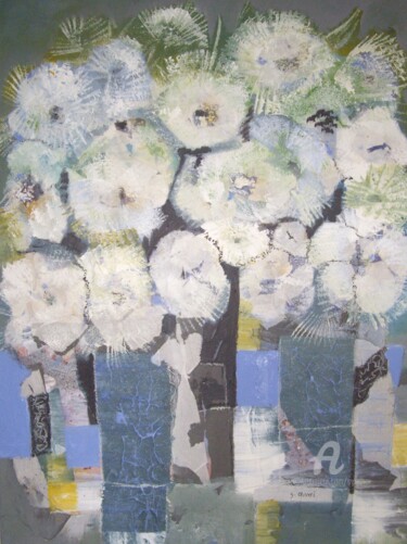 Peinture intitulée "Des fleurs pour toi…" par Sylvie Oliveri, Œuvre d'art originale, Acrylique