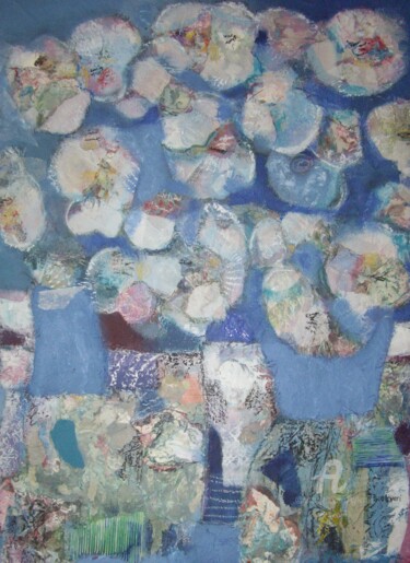 Peinture intitulée "Abstract flowers3" par Sylvie Oliveri, Œuvre d'art originale, Acrylique