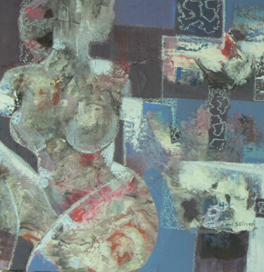 Malerei mit dem Titel "Rondeurs et droites…" von Sylvie Oliveri, Original-Kunstwerk, Acryl