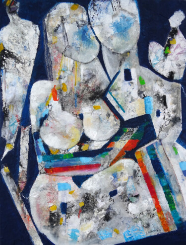 Картина под названием "Seuls au monde...Ou…" - Sylvie Oliveri, Подлинное произведение искусства, Акрил
