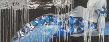 Painting titled "Nuit d'orage" by Sylvie Oliveri, Original Artwork, Acrylic