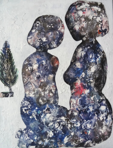 Pintura intitulada "Une petite leçon...…" por Sylvie Oliveri, Obras de arte originais, Acrílico