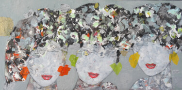 Pintura titulada "Mélodie d'automne" por Sylvie Oliveri, Obra de arte original, Acrílico