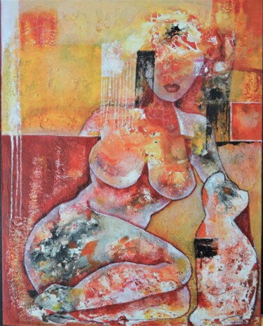 Peinture intitulée "Une histoire d'amour" par Sylvie Oliveri, Œuvre d'art originale, Acrylique Monté sur Châssis en bois