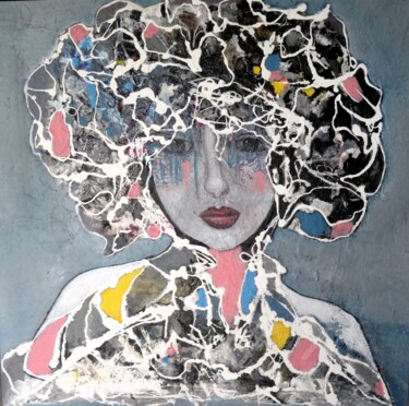 Portrait of woman. Lena Peinture intitulée "Portrait of woman.…" par Sylvie Oliveri, Œuvre d'art originale, Acrylique