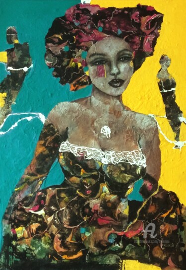 Peinture intitulée "Mélissa" par Sylvie Oliveri, Œuvre d'art originale, Acrylique Monté sur Châssis en bois
