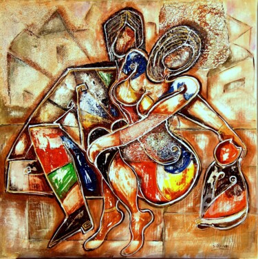 Pintura intitulada "Partage" por Sylvie Oliveri, Obras de arte originais, Acrílico