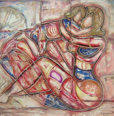 Peinture intitulée "Bonne fête maman!" par Sylvie Oliveri, Œuvre d'art originale, Acrylique Monté sur Châssis en bois
