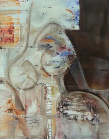 Painting titled "Discrétion" by Sylvie Oliveri, Original Artwork, Acrylic