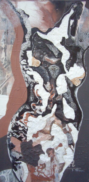 Painting titled "En forêt..." by Sylvie Oliveri, Original Artwork, Acrylic