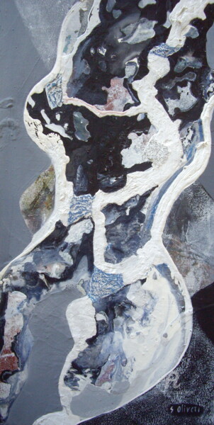 Painting titled "Face à la mer" by Sylvie Oliveri, Original Artwork, Acrylic