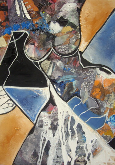 Peinture intitulée "La fuite en avant..." par Sylvie Oliveri, Œuvre d'art originale, Acrylique