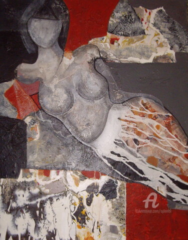 Peinture intitulée "Près du feu..." par Sylvie Oliveri, Œuvre d'art originale, Acrylique