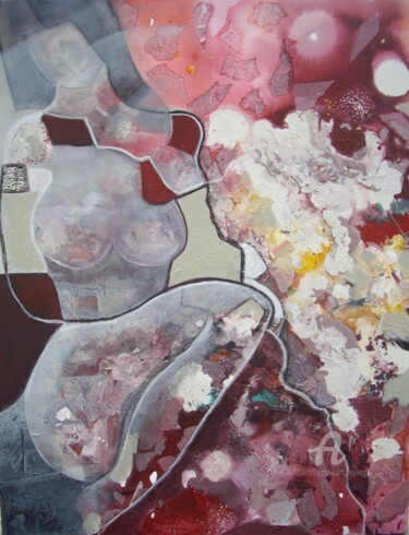 Painting titled "La rêveuse" by Sylvie Oliveri, Original Artwork, Acrylic