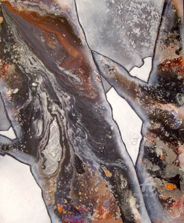 Painting titled "Arbres" by Sylvie Oliveri, Original Artwork, Acrylic