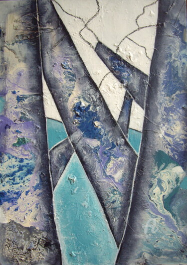 Peinture intitulée "Arbres 2" par Sylvie Oliveri, Œuvre d'art originale, Acrylique