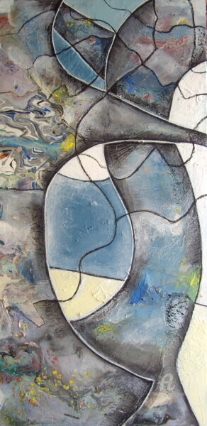Pittura intitolato "Arbres 4" da Sylvie Oliveri, Opera d'arte originale, Acrilico
