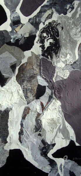 Painting titled "Jeu de contrastes,…" by Sylvie Oliveri, Original Artwork, Acrylic