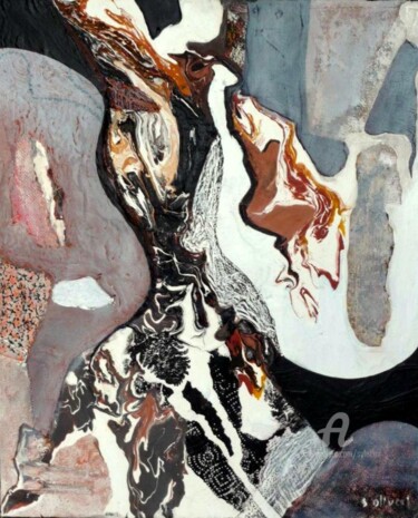 Ζωγραφική με τίτλο "Jeux de matière" από Sylvie Oliveri, Αυθεντικά έργα τέχνης, Ακρυλικό