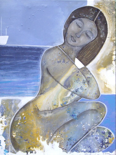 Painting titled "Pause aoûtienne" by Sylvie Oliveri, Original Artwork, Acrylic