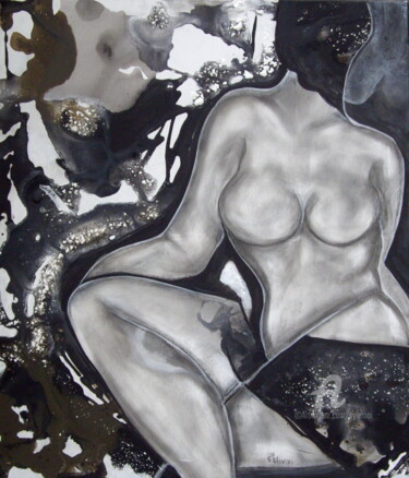 Pintura titulada "Retro-spective" por Sylvie Oliveri, Obra de arte original, Acrílico