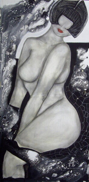 Картина под названием "Rétro-spective 2" - Sylvie Oliveri, Подлинное произведение искусства, Акрил
