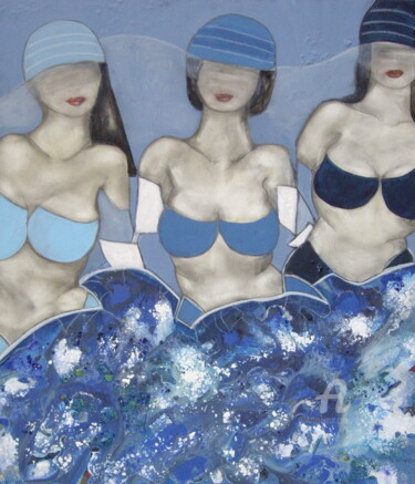 Peinture intitulée "Trois en une" par Sylvie Oliveri, Œuvre d'art originale, Acrylique Monté sur Châssis en bois