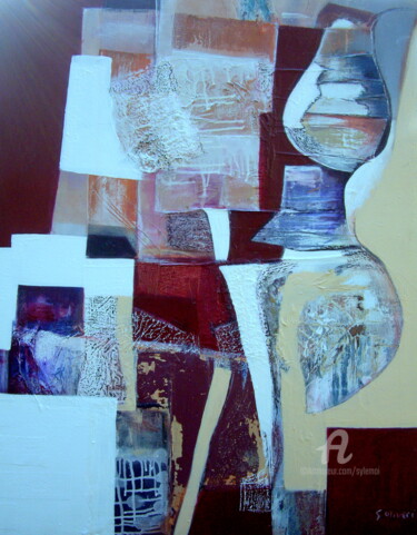 Peinture intitulée "La présence discrète" par Sylvie Oliveri, Œuvre d'art originale, Acrylique