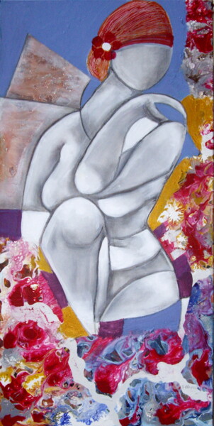 Painting titled "Souvenirs de Barcel…" by Sylvie Oliveri, Original Artwork, Acrylic