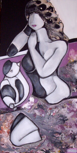 Malerei mit dem Titel "Ombre et lumière" von Sylvie Oliveri, Original-Kunstwerk, Acryl