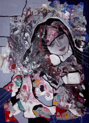 Peinture intitulée "La penseuse" par Sylvie Oliveri, Œuvre d'art originale, Acrylique