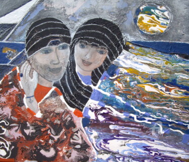 "Elle et lui à la mer" başlıklı Tablo Sylvie Oliveri tarafından, Orijinal sanat, Akrilik