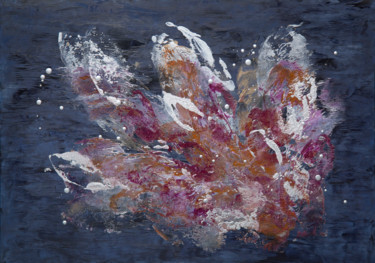 Peinture intitulée "Floraison abstrait 7" par Sylen, Œuvre d'art originale, Encaustique